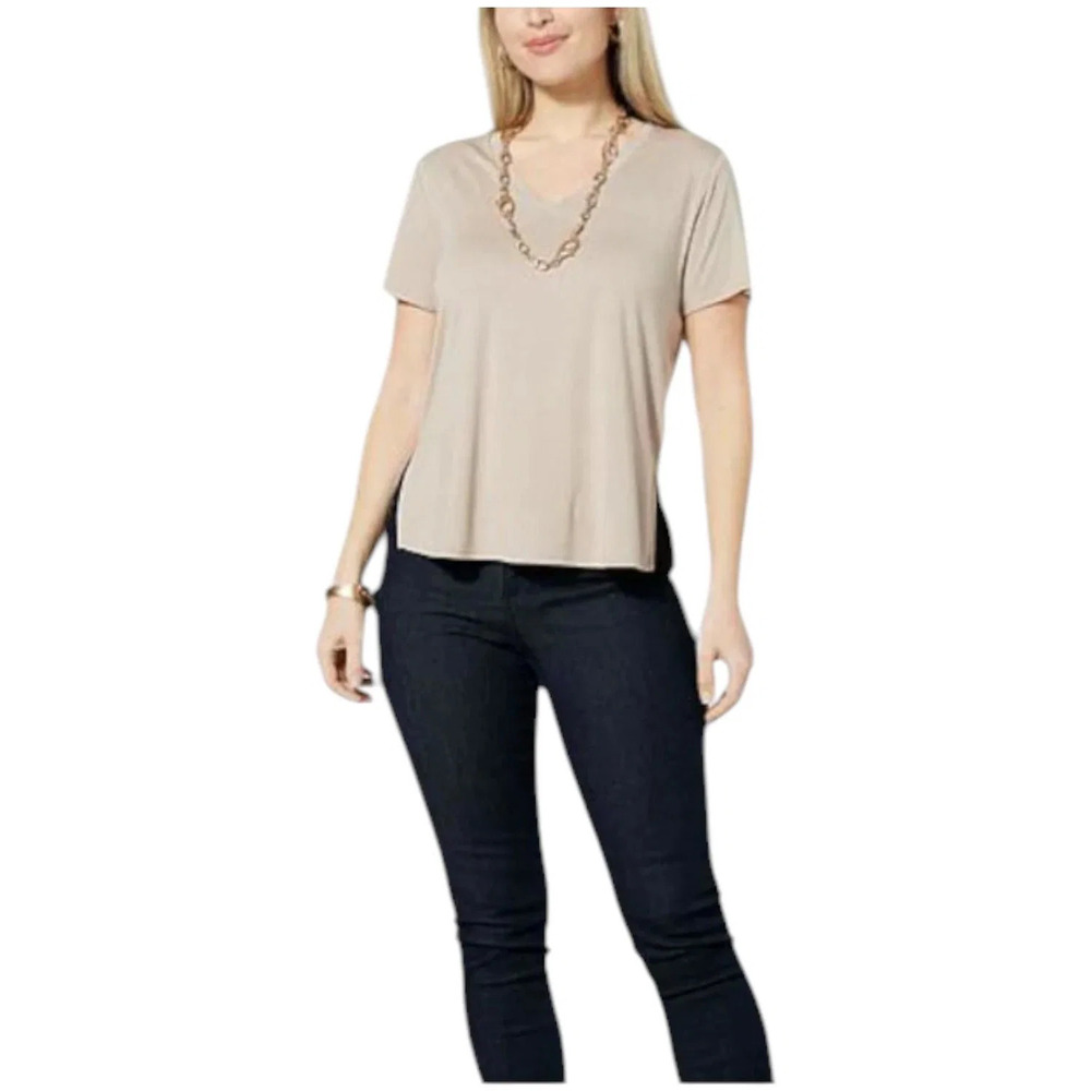 WynneLayers Women's Micro-Rib Tee Sand - Regular